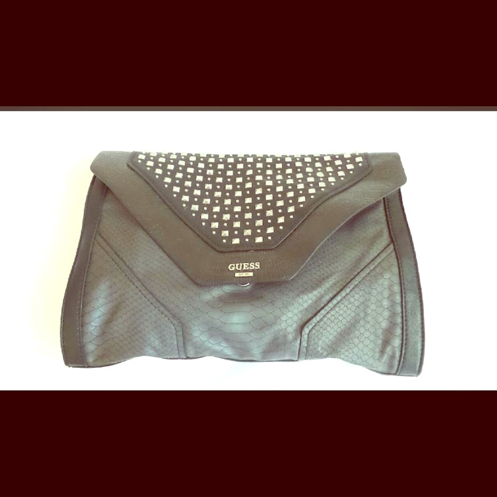 Oversized Guess Studded Envelope Clutch